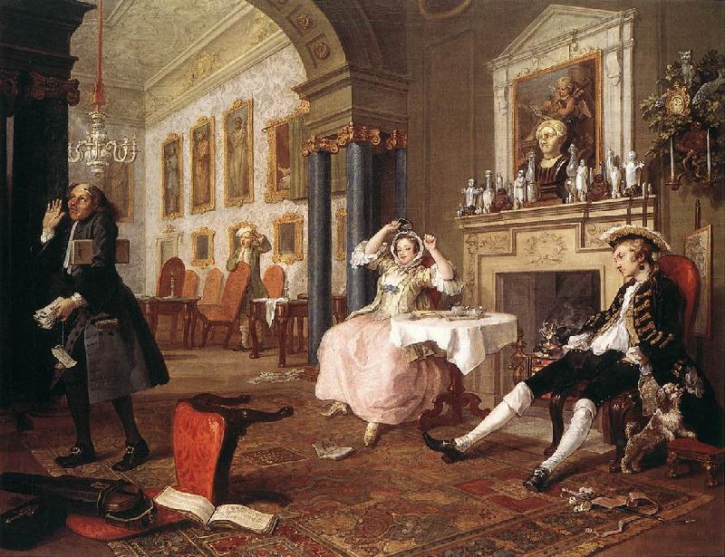 HOGARTH, William Marriage a la Mode  4 oil painting image